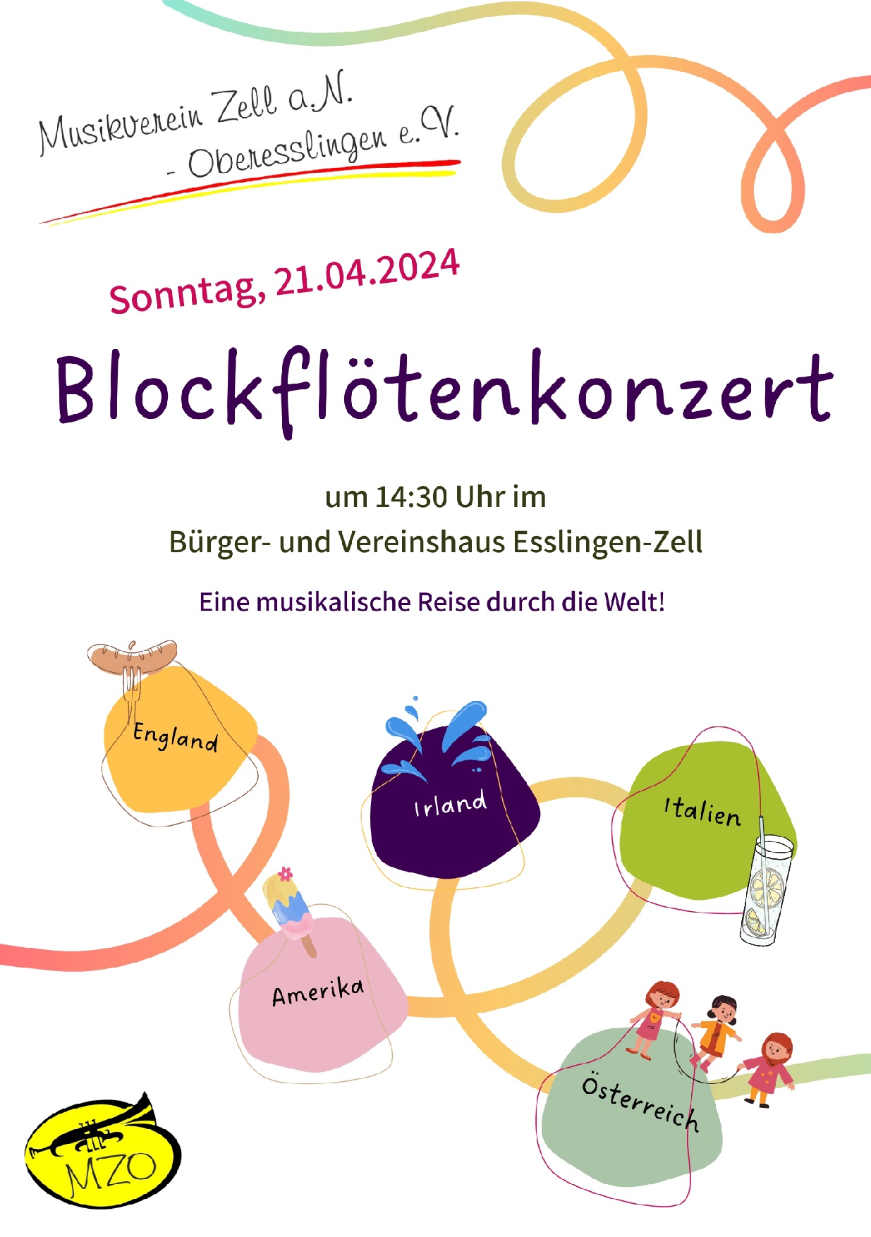 Plakat Blockflotenkonzert 21.04.24